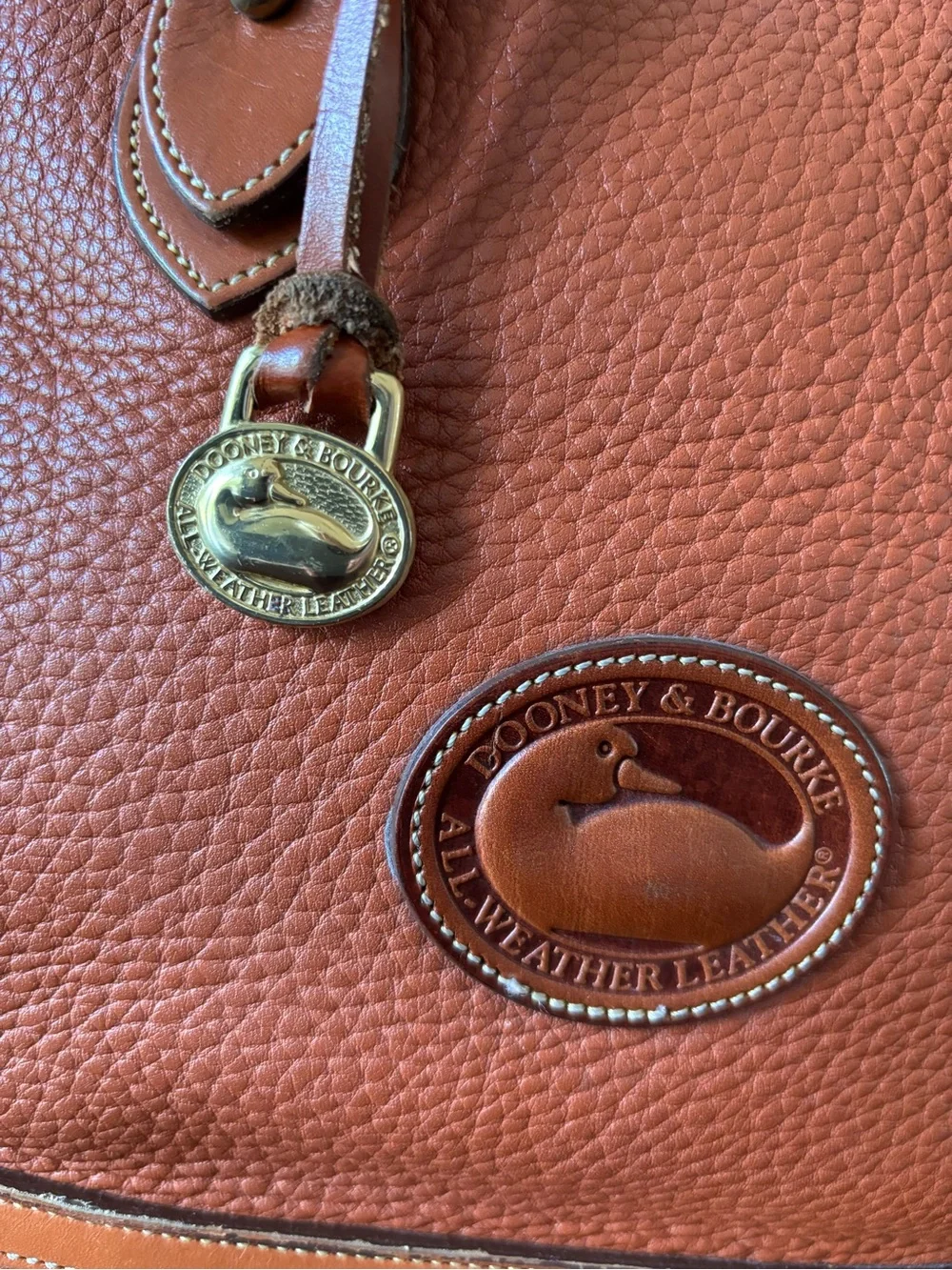 Dooney & Bourke Vintage Tan Leather Satchel